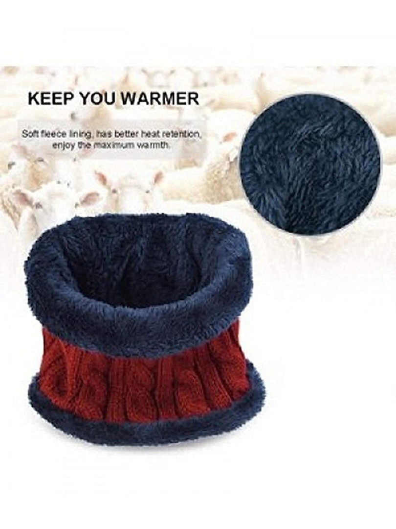 Navkar Crafts Unisex Winter Beanie Hat Scarf Set